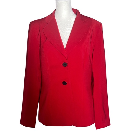 Bahari Group Women’s Red Blazer Jacket Size 8– 2 Button Classic Fit Office USA - Picture 1 of 5